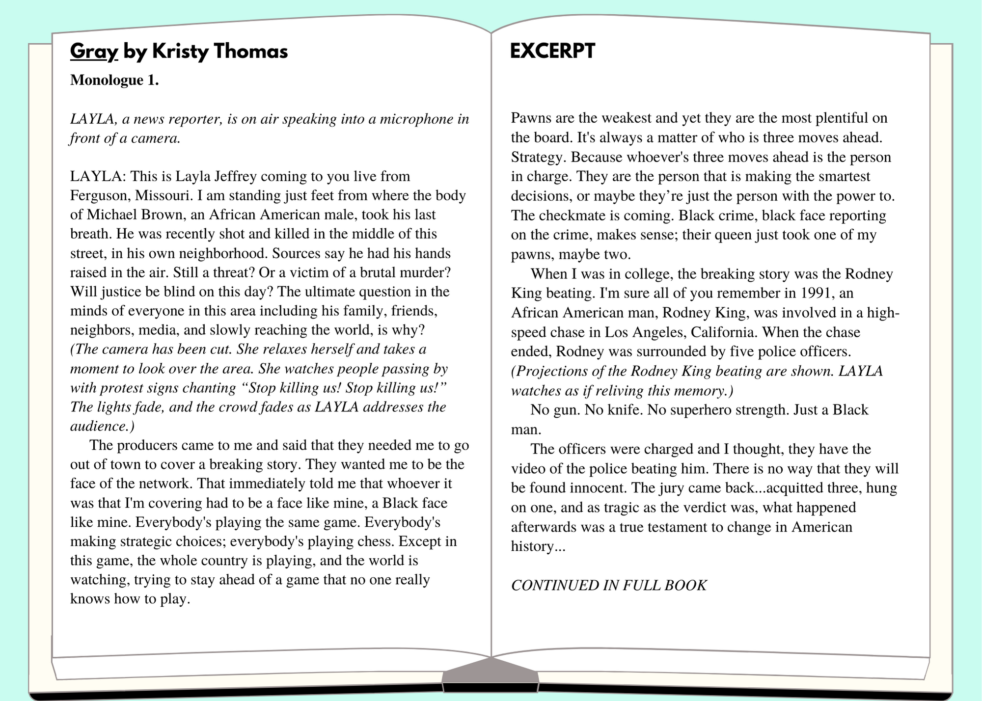 An excerpt from GRAY by Kristy Thomas. Full scene is available in the book.
