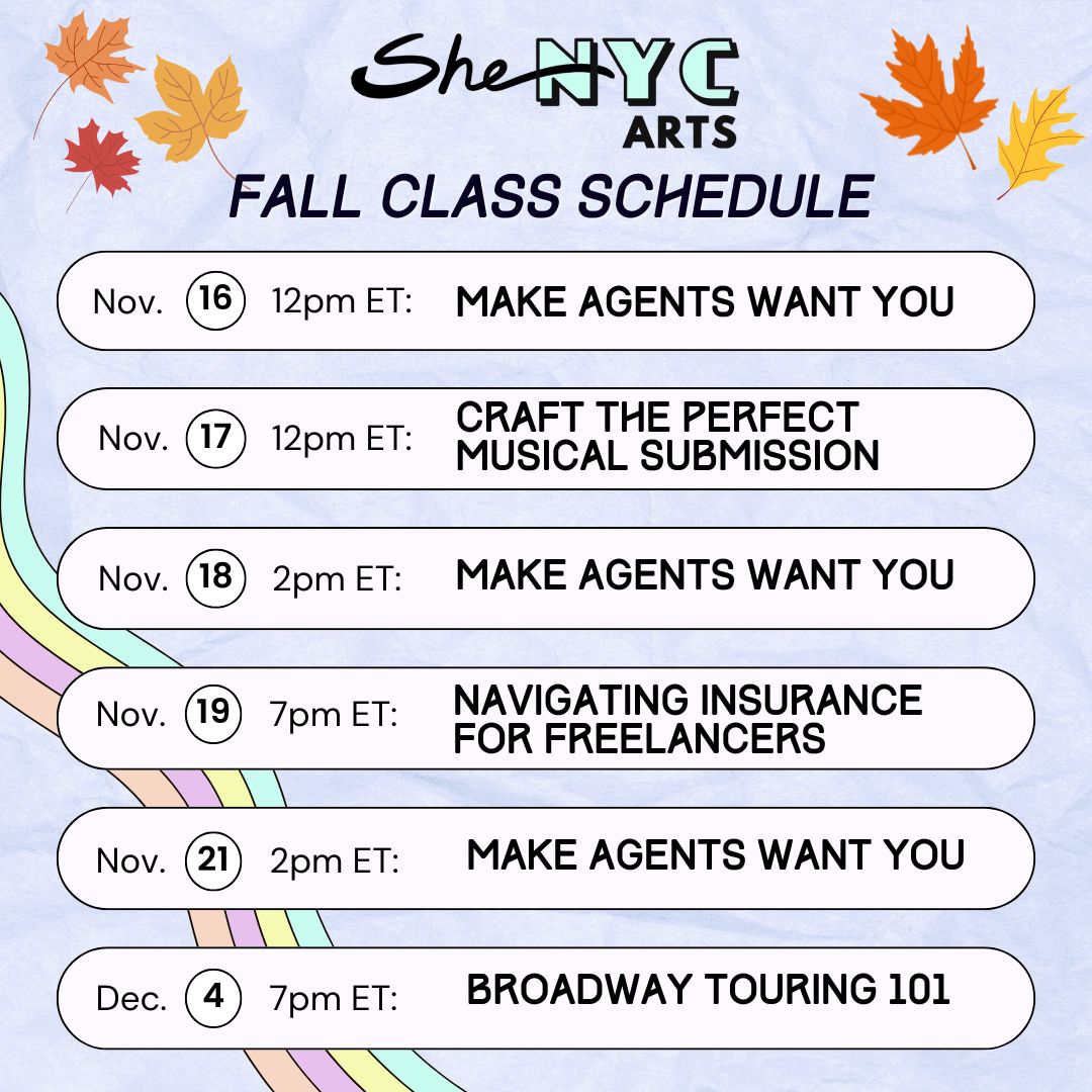 Fall class schedule