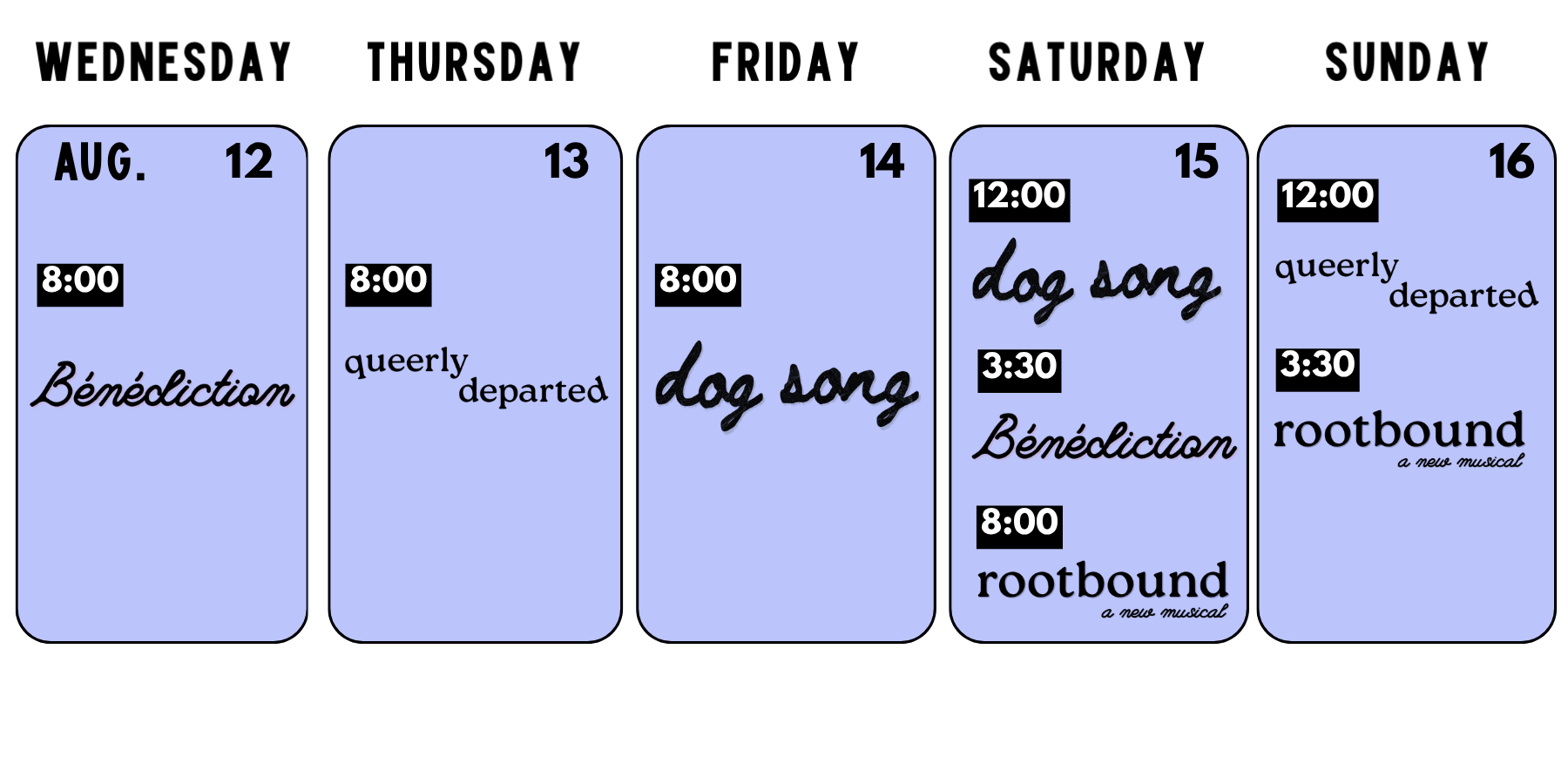 Graphic of Festival Schedule