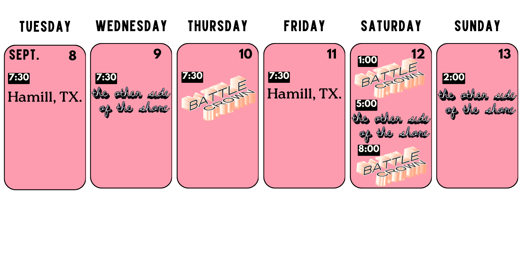 SheDFW Schedule